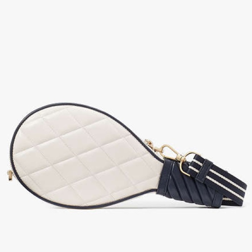 kate spade NWT $429 MSRP Grand Slam 3D Tennis Racquet Crossbody - Picture 6 of 9